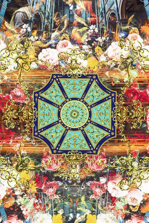 复古印花华亿平台图片