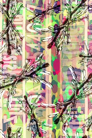 树枝印花华亿平台图片