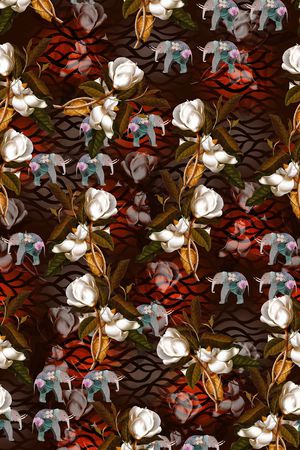 花卉印花华亿平台图片