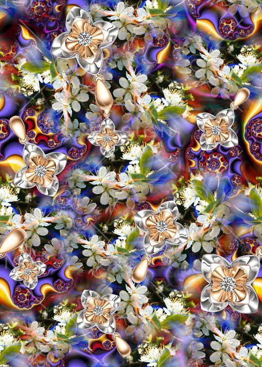 抽象印花华亿平台图片