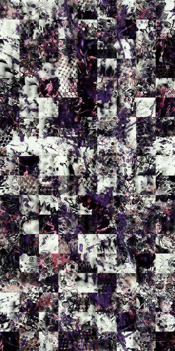 393452-复古抽象动物格子花卉图案超酷格子男