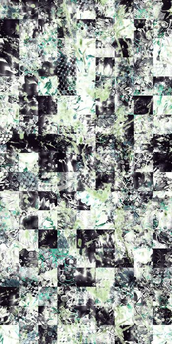 393453-复古抽象动物格子花卉图案超酷格子男