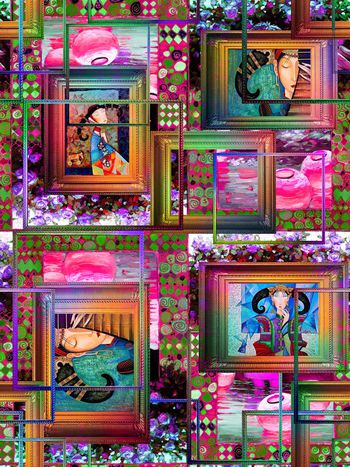 393480-质感彩色框画