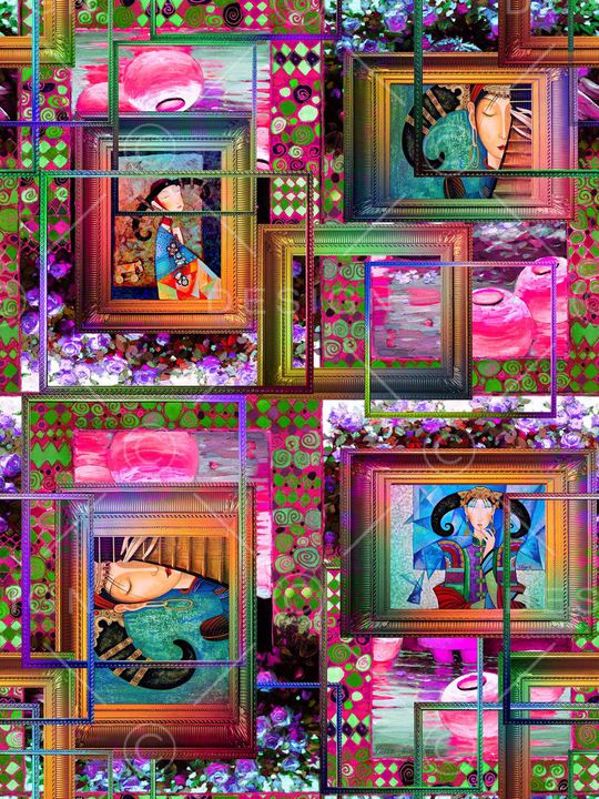 复古印花华亿平台图片