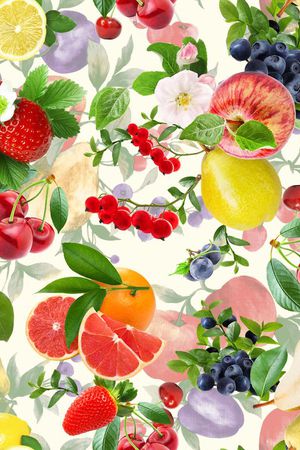 清新水果印花华亿平台图片