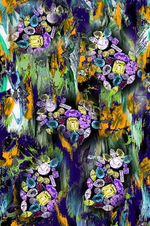 珠宝 钻石印花华亿平台图片