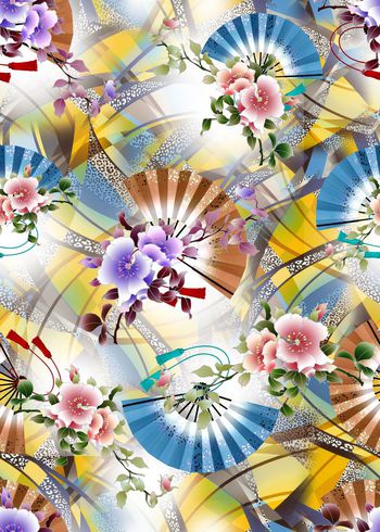 393662-几何扇面图