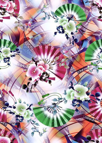 393663-几何扇面图