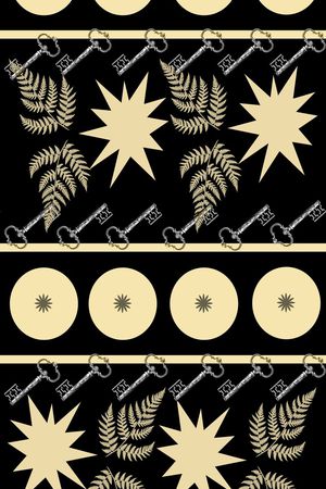 几何图案印花华亿平台图片