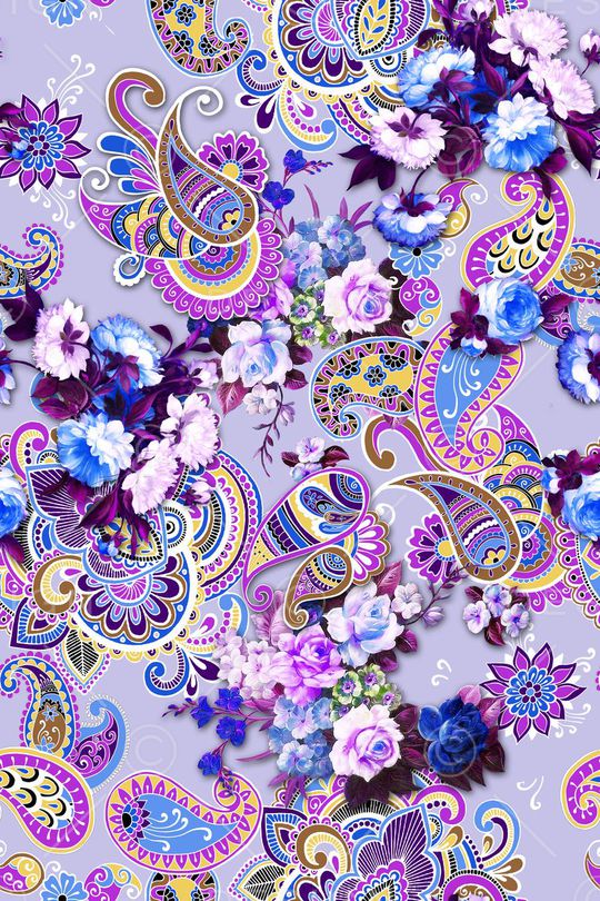 佩斯利印花华亿平台图片