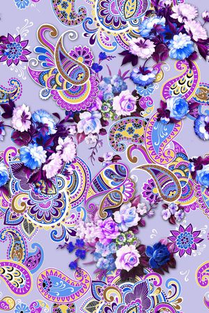 佩斯利印花华亿平台图片