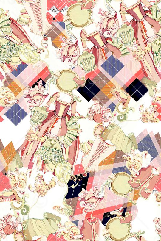 少女风印花华亿平台图片