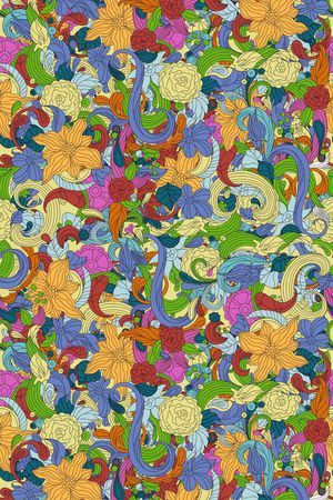 抽象 植物印花华亿平台图片