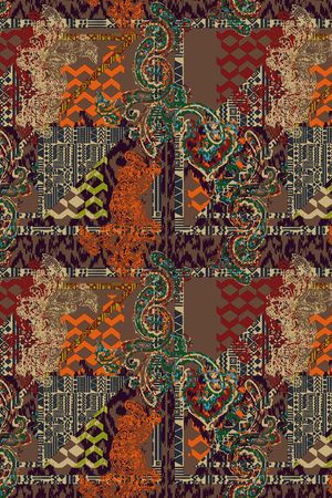 抽象几何印花华亿平台图片