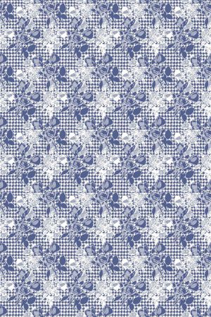 抽象几何花卉印花华亿平台图片