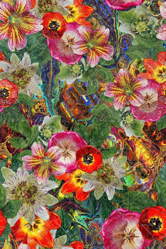 3D花卉印花华亿平台图片