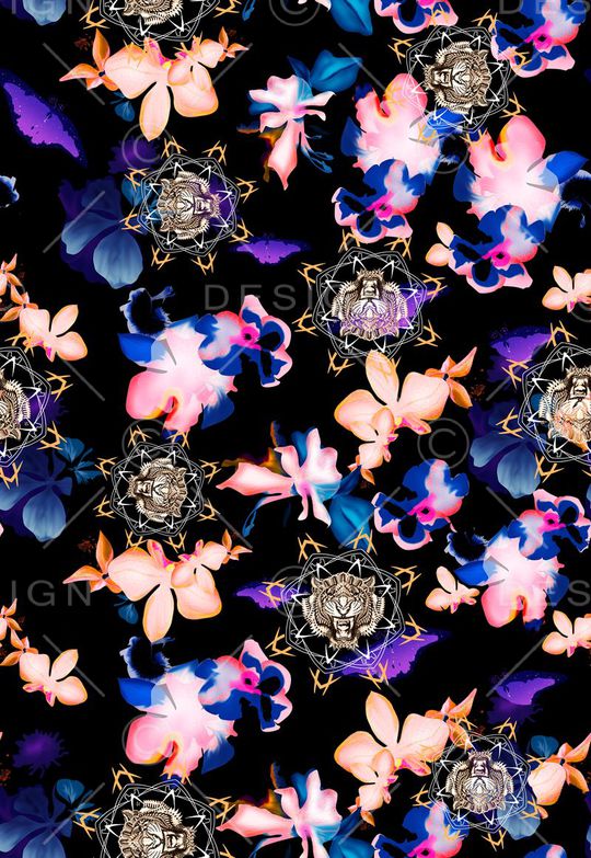 抽象印花华亿平台图片