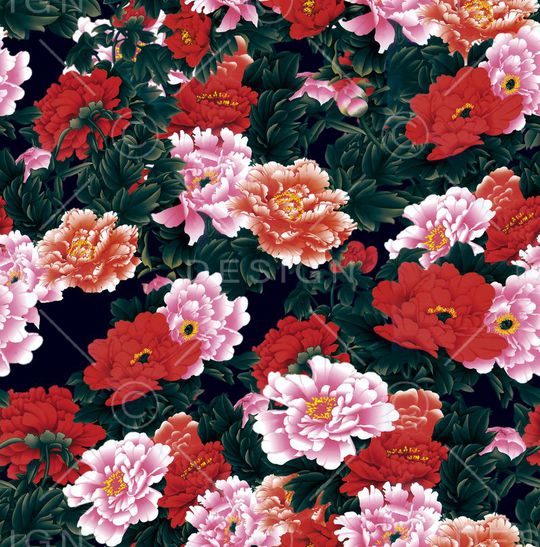 花卉印花华亿平台图片