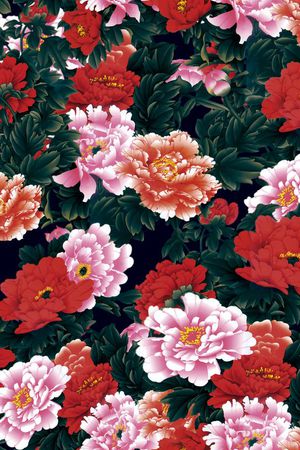 花卉印花华亿平台图片