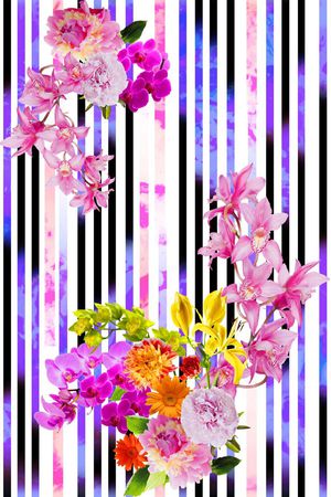 定位花卉印花华亿平台图片