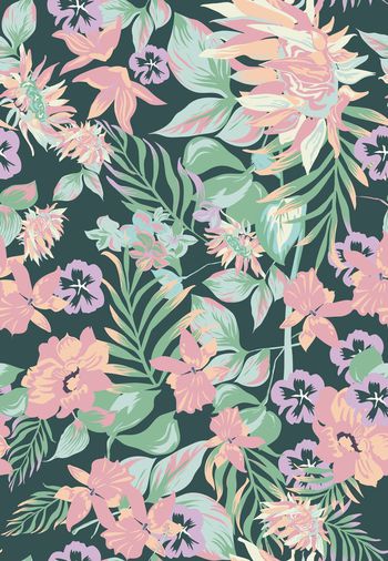 花卉印花华亿平台图片