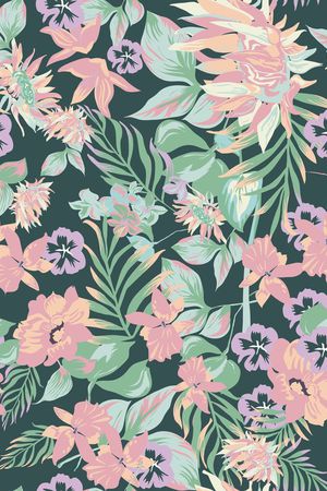 花卉印花华亿平台图片