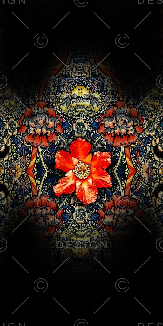 花卉印花华亿平台图片