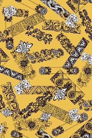 传统纹样印花华亿平台图片