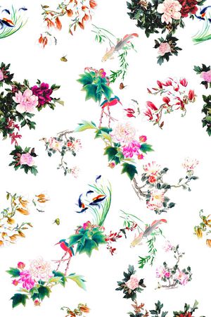 中国风印花华亿平台图片