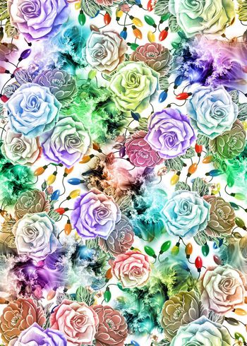 394266-云纹彩灯手绘花