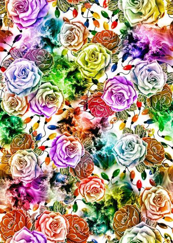 394267-云纹彩灯手绘花