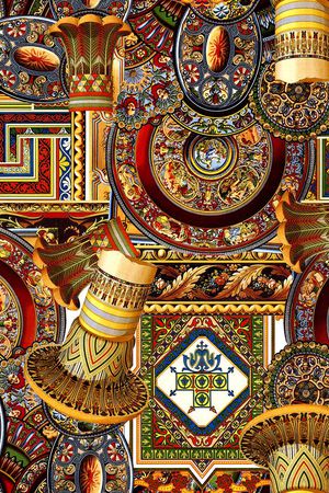 复古印花华亿平台图片