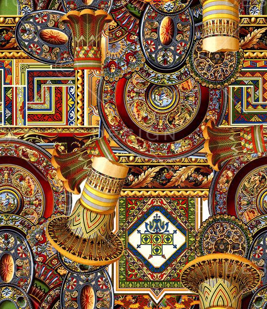 复古印花华亿平台图片