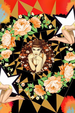 插画风格女郎印花华亿平台图片