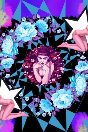 插画风格女郎印花华亿平台图片