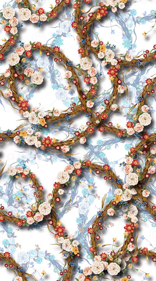 花卉印花华亿平台图片