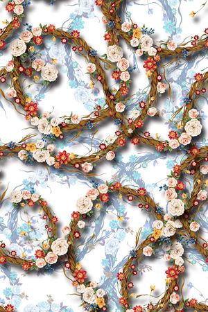 花卉印花华亿平台图片