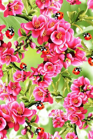 花卉印花华亿平台图片