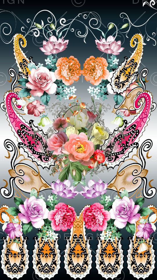 花卉印花华亿平台图片