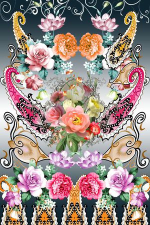 花卉印花华亿平台图片