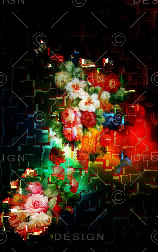 电子花卉印花华亿平台图片