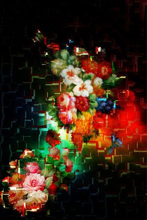 电子花卉印花华亿平台图片