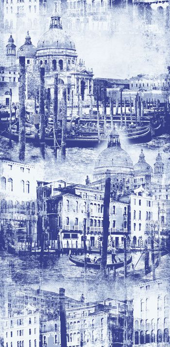 394697-意大利建筑复古威尼斯印象女装连衣裙