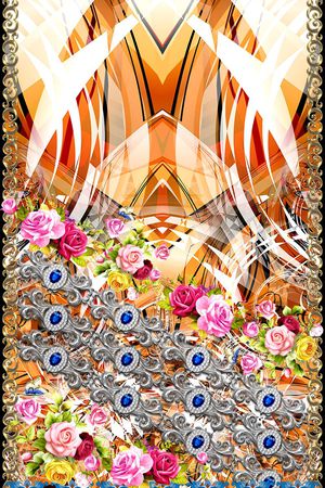 抽象印花华亿平台图片