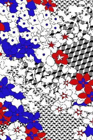 不规则几何印花华亿平台图片