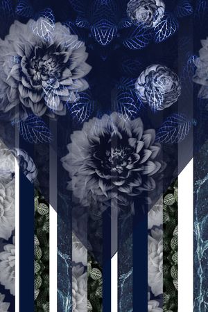 藏青印花华亿平台图片