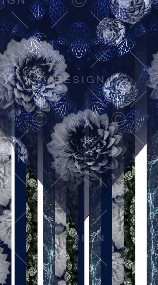 藏青印花华亿平台图片