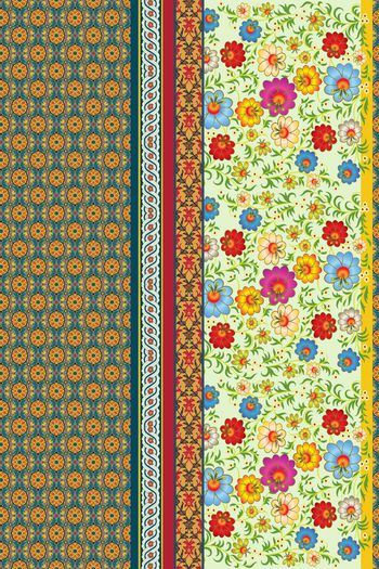 394855-民族风古朴纹饰七彩花卉复古条纹图腾
