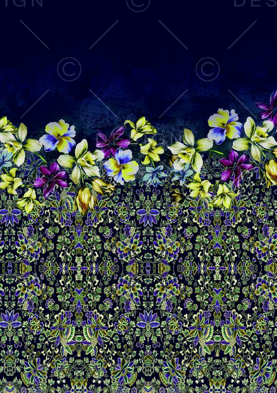 花卉印花华亿平台图片