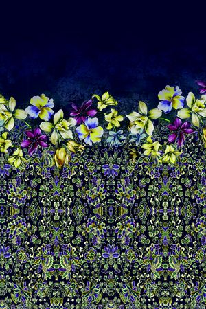 花卉印花华亿平台图片